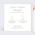 Faire part mariage Flower of Fall avec Graines Intérieur Gauche