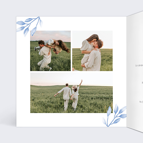 Faire-part Mariage Bleuet