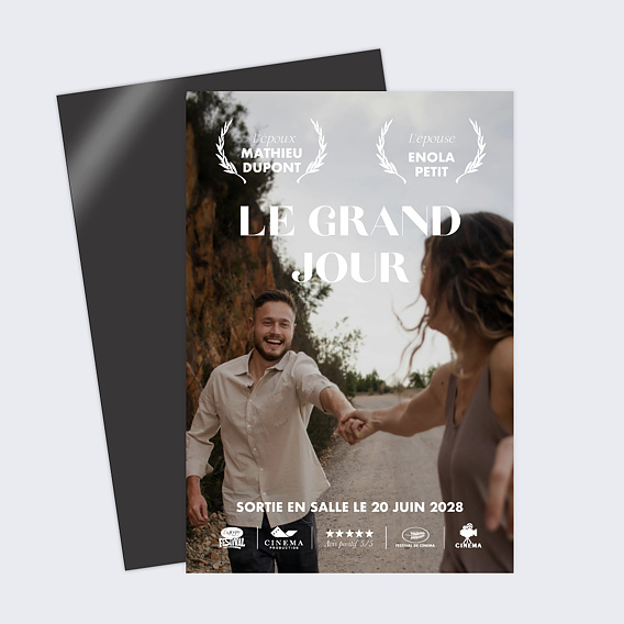 Faire part mariage Grande Affiche