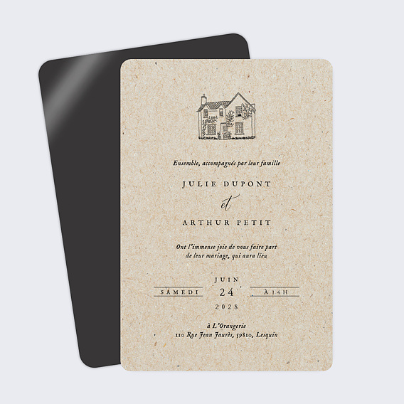 Faire part mariage Maison du Bonheur