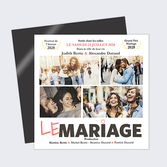 Faire-part Mariage Affiche de Film