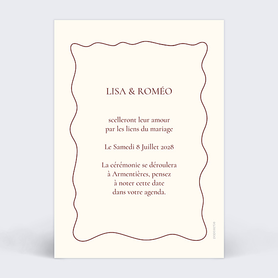 Faire-part Mariage Pièce montée