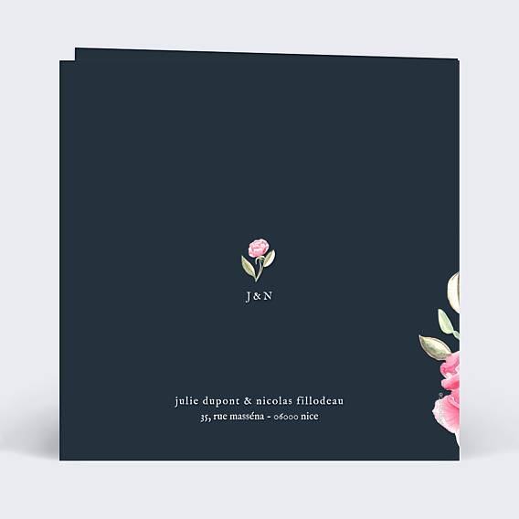 Faire-part Mariage Dark Peony
