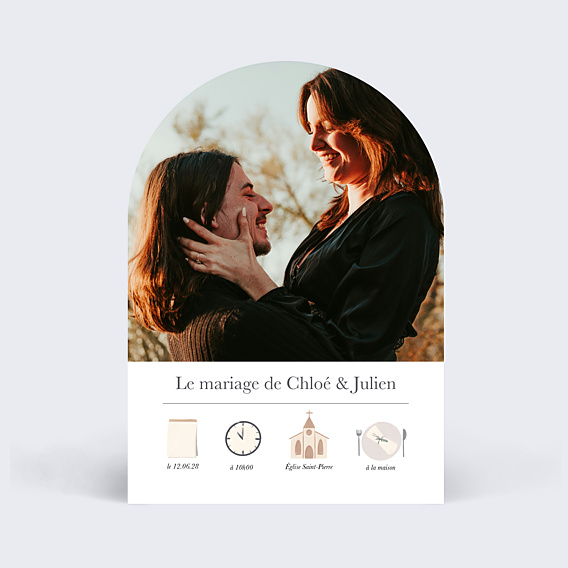 Faire part mariage Joli Programme