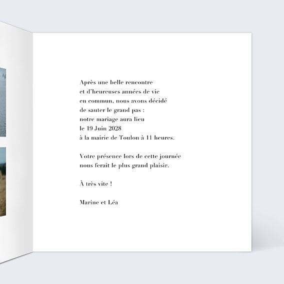 Faire-part Mariage Minimal