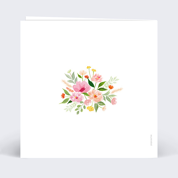 Faire-part Mariage Bouquet Champêtre Aquarelle