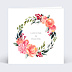Faire part mariage Couronne Aquarelle