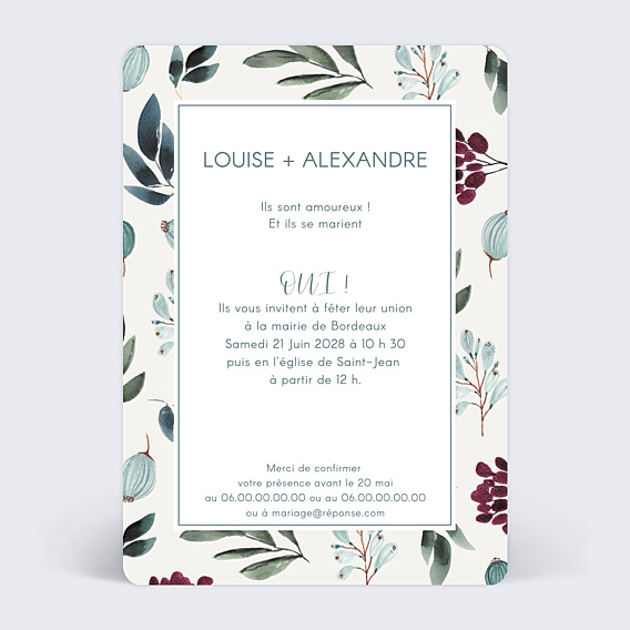 Faire-part Mariage Délicatesse Photo