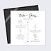 Faire-part Mariage Timeline Calligraphie