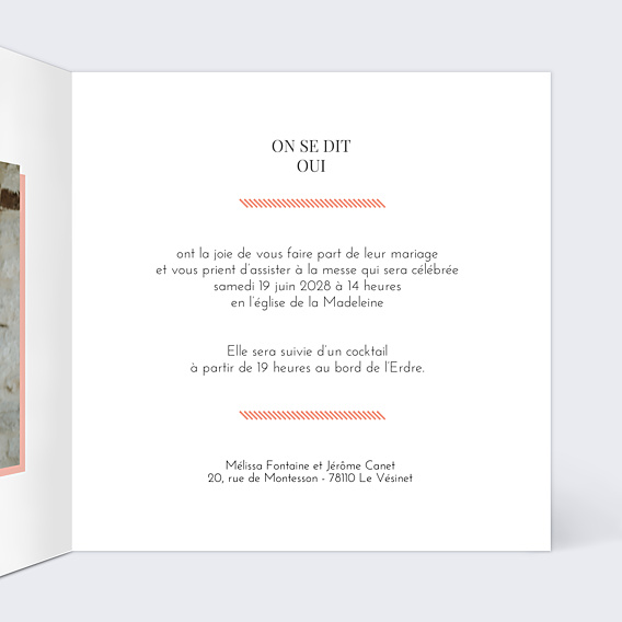 Faire-part Mariage Graphique Chic