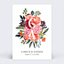 Faire-part Mariage Initiales et profusion de fleurs