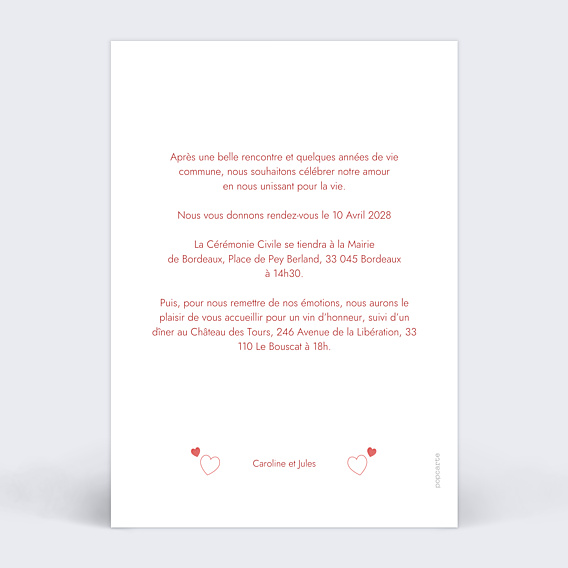 Faire-part Mariage Cap ou pas Cap