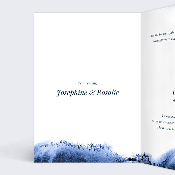 Faire part mariage Abîme Intérieur Gauche