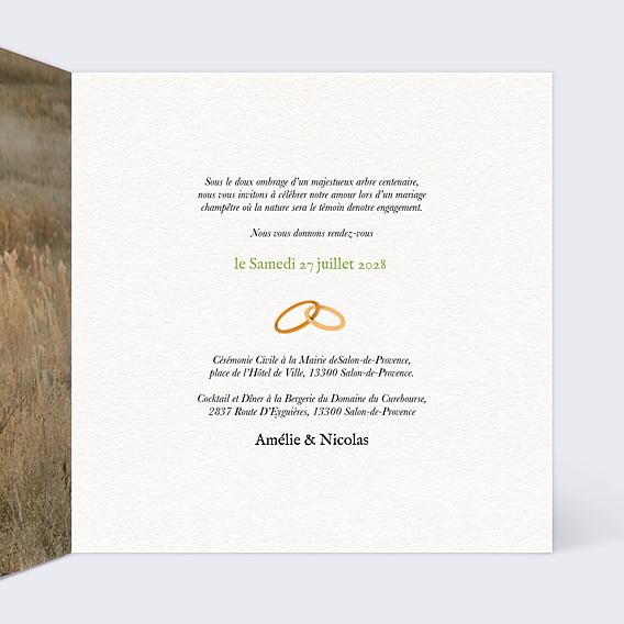 Faire-part Mariage Arbre de Vie