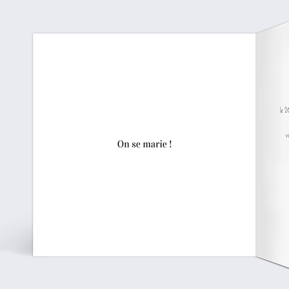 Faire-part Mariage Roses Blanches