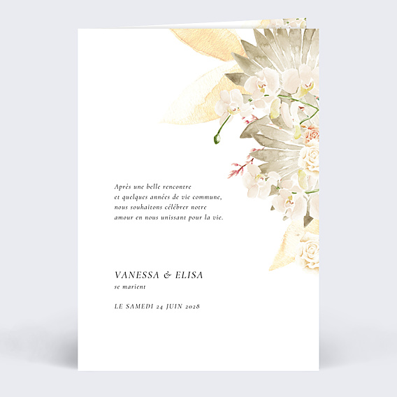 Faire-part Mariage Bouquet Boho