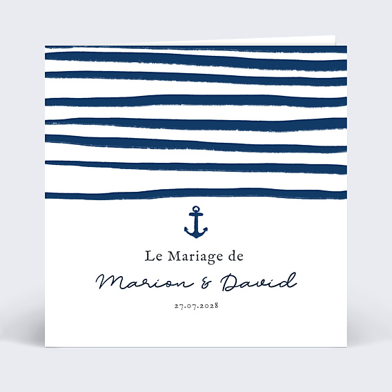 Faire-part Mariage Marinière et Encre