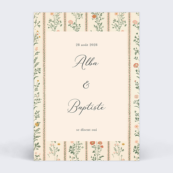 Faire-part Mariage Tapisserie d'Antan
