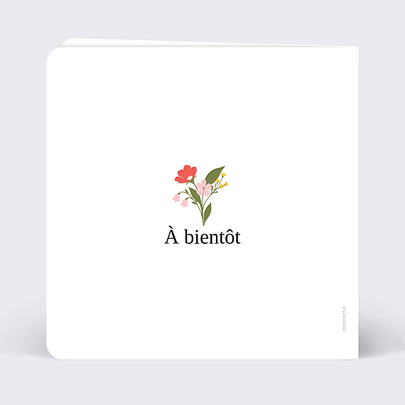 Faire-part Mariage Portrait minimaliste avec couronne champêtre