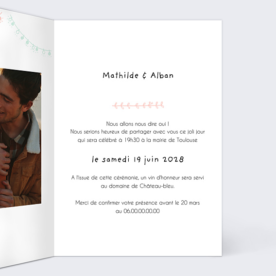 Faire-part Mariage Mariage Illustré