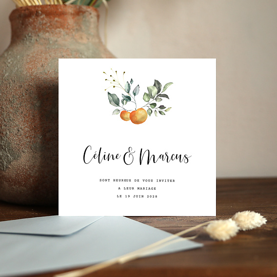 Faire part mariage Agrumes Après 4