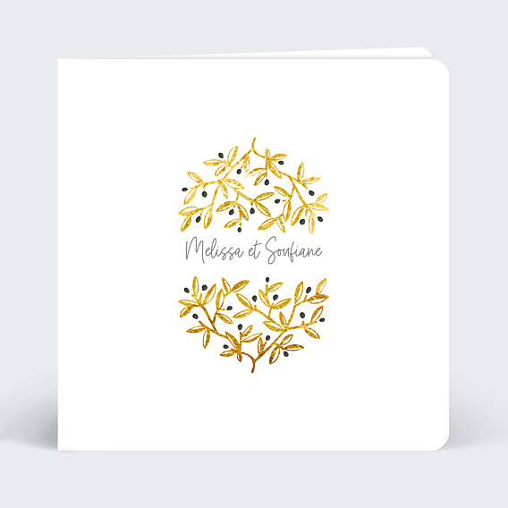 Faire-part Mariage Branches d'Olivier