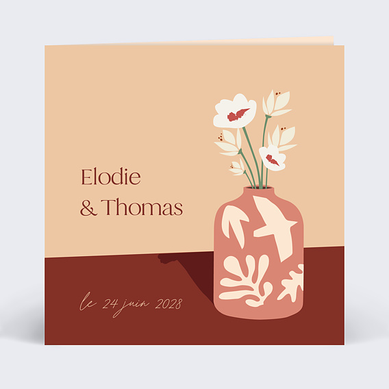 Faire part mariage Marie Lou Création x Popcarte - Vase