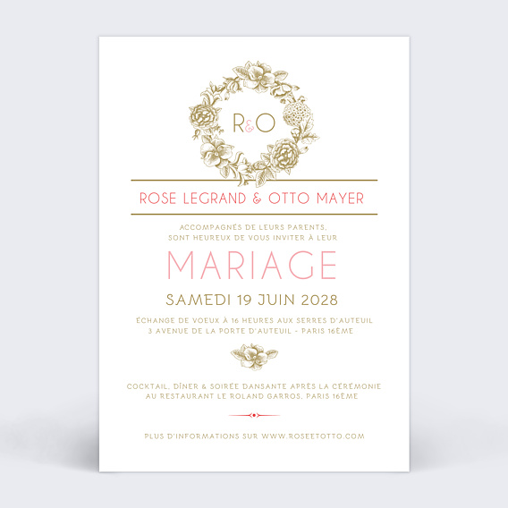 Faire-part Mariage Mister M Studio Otto