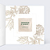 Faire-part Mariage Initiales Fleuries avec graines