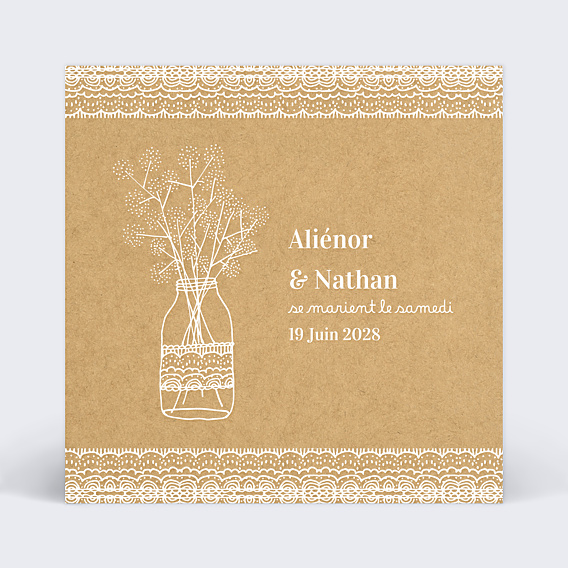 Faire-part Mariage Fleurs des Champs
