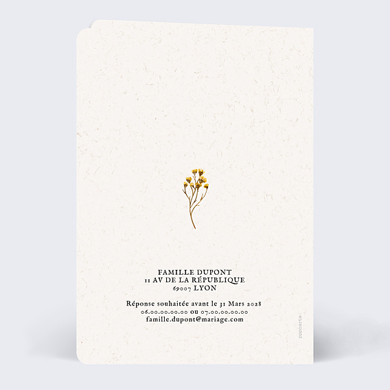 Faire-part Mariage Bouquet Sauvage