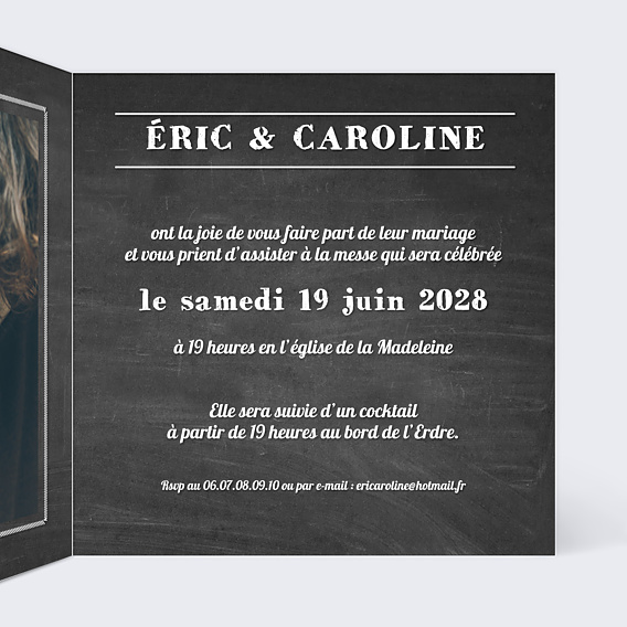 Faire-part Mariage Timeline Chiffrée