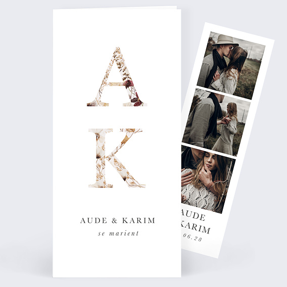 Faire part mariage Jardin Sauvage II