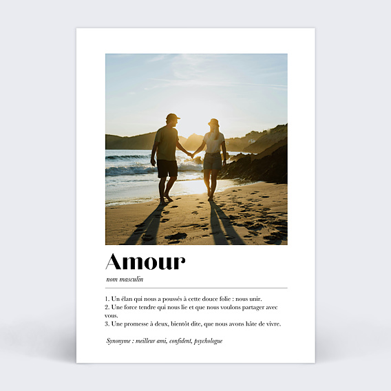 Faire part mariage Définition amour