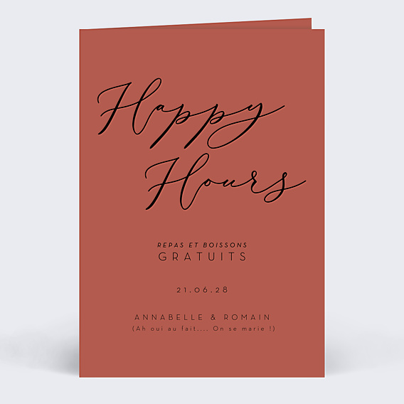 Faire part mariage Happy Hours
