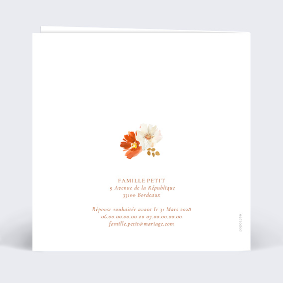 Faire-part Mariage Bouquet Parfumé