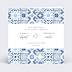 Faire part mariage Azulejos Recto