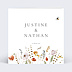 Faire part mariage Fleurs des champs avec graines