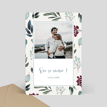 Faire-Part de Mariage Virtuel Délicatesse Photo