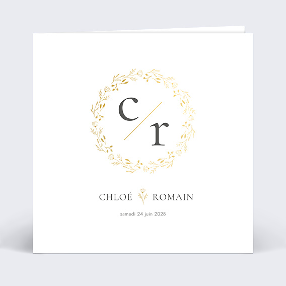 Faire-part Mariage Monogramme