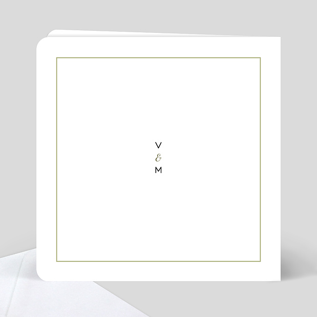 Faire-part mariage Graphique Verso