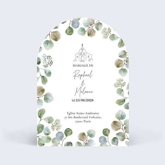 Faire-part Mariage Eucalyptus verdoyant