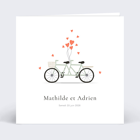 Faire-part Mariage Tandem
