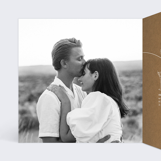 Faire part mariage Célébration Intérieur Gauche