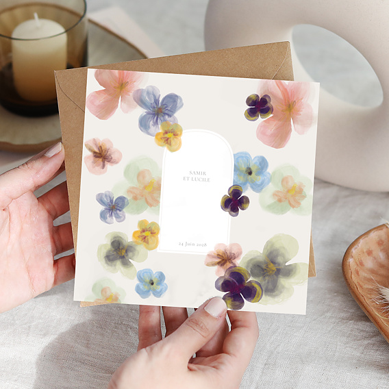 Faire part mariage Profusion Aquarelle Après 1