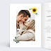 Faire part mariage Étiquette Tournesol Intérieur Gauche