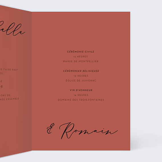 Faire part mariage Happy Hours Intérieur Droit