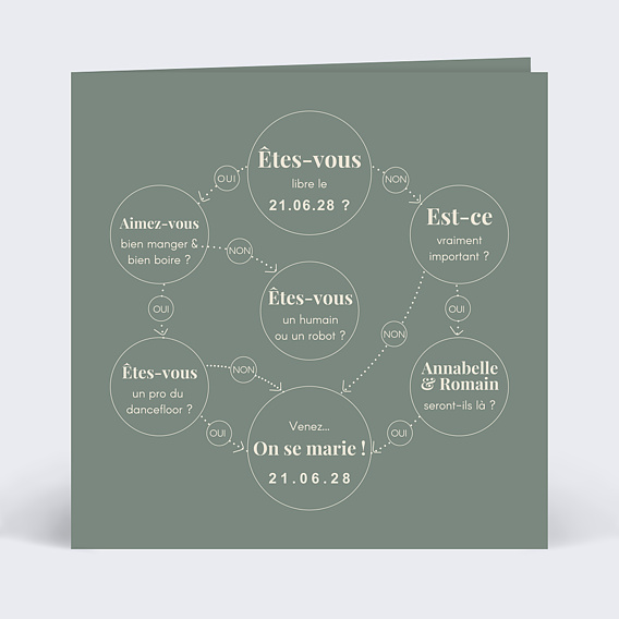 Faire part mariage Evidence