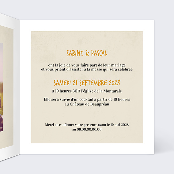 Faire-part Mariage Born to Ride Together