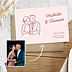 Faire-part Mariage Portrait dessiné au trait